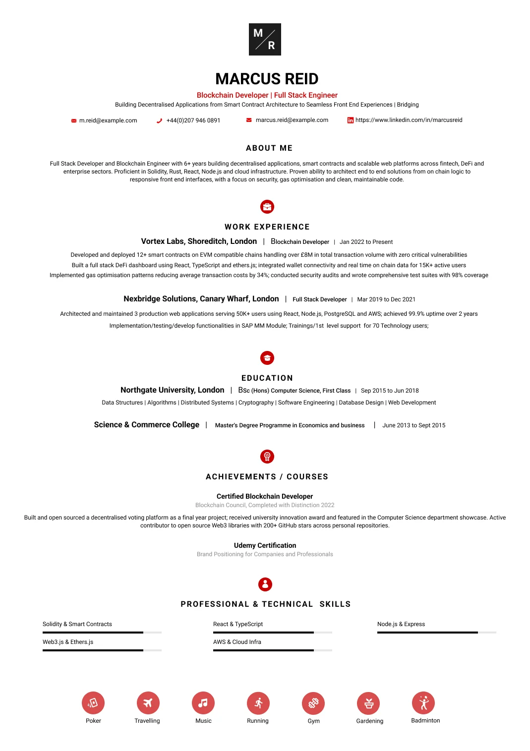 Corporate Resume Template